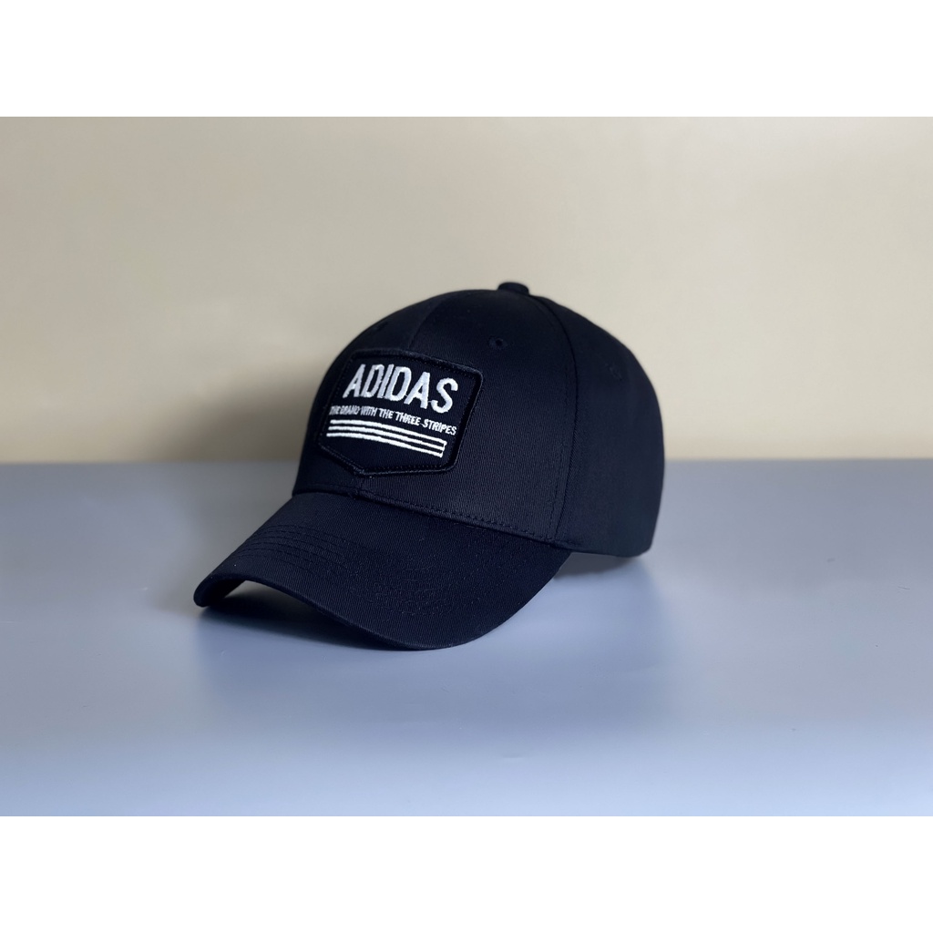 Mũ lưỡi trai Adidas đen logo 3 sọc cá tính dành cho cả nam và nữ full hộp để làm quà tặng