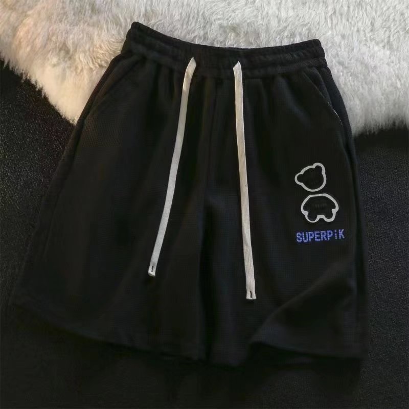Quần short Nam In Chữ Phong Cách Harajuku Nhật Bản Thời Trang