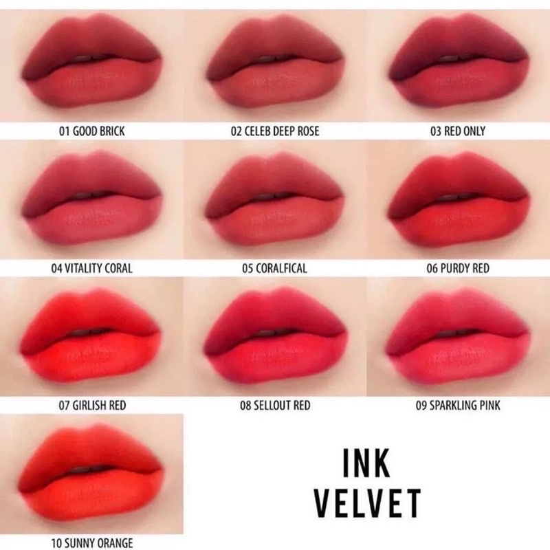 Son kem INK VELVET PERIPERA màu 22 - 23 - 24 - 25 - 26 - 27 - 28