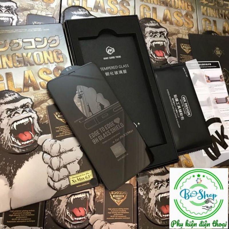 KÍNH CƯỜNG LỰC FULL MÀN IPHONE 13Pro max/12PRO MAX / 12MINI 11PRO MAX/11 XS MAX XRX HIỆU KING KONG THÁCH THỨC MỌI VA ĐẬP