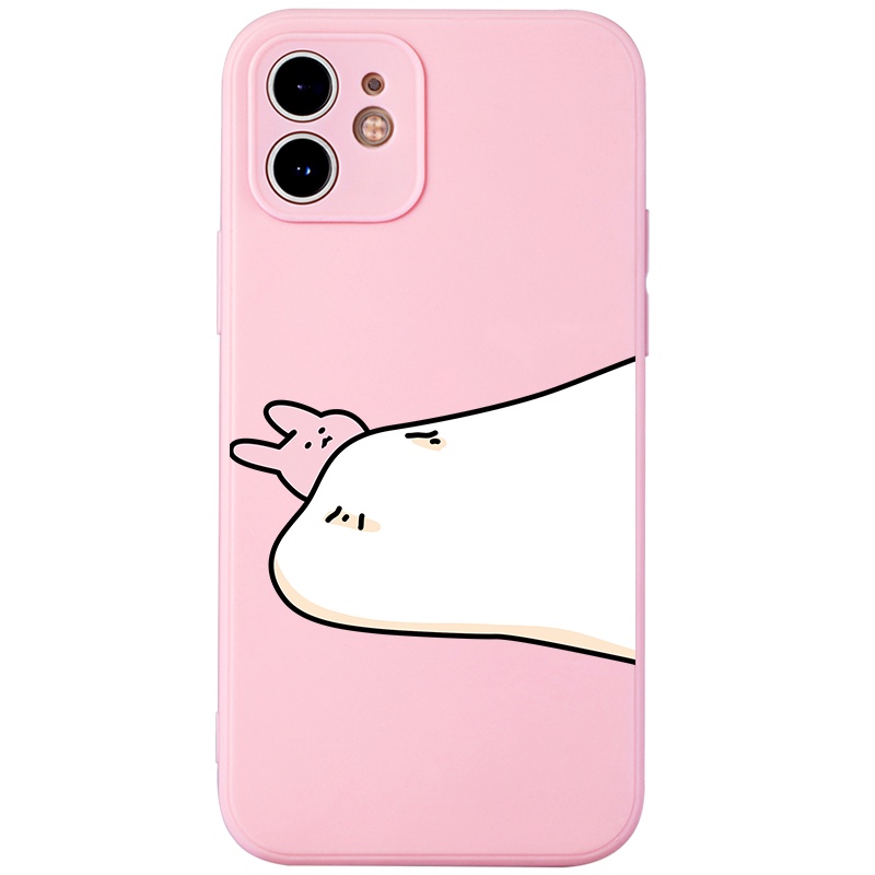 Ốp lưng JURSUE hoạt hình cặp đôi dễ thương đẹp cho iPhone 13 12 11 Pro Max SE 2020 X XR XS ip 8 7 6 6S Plus kute Y128