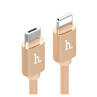 Cáp sạc hoco x2 - 2 đầu - micro và lightning