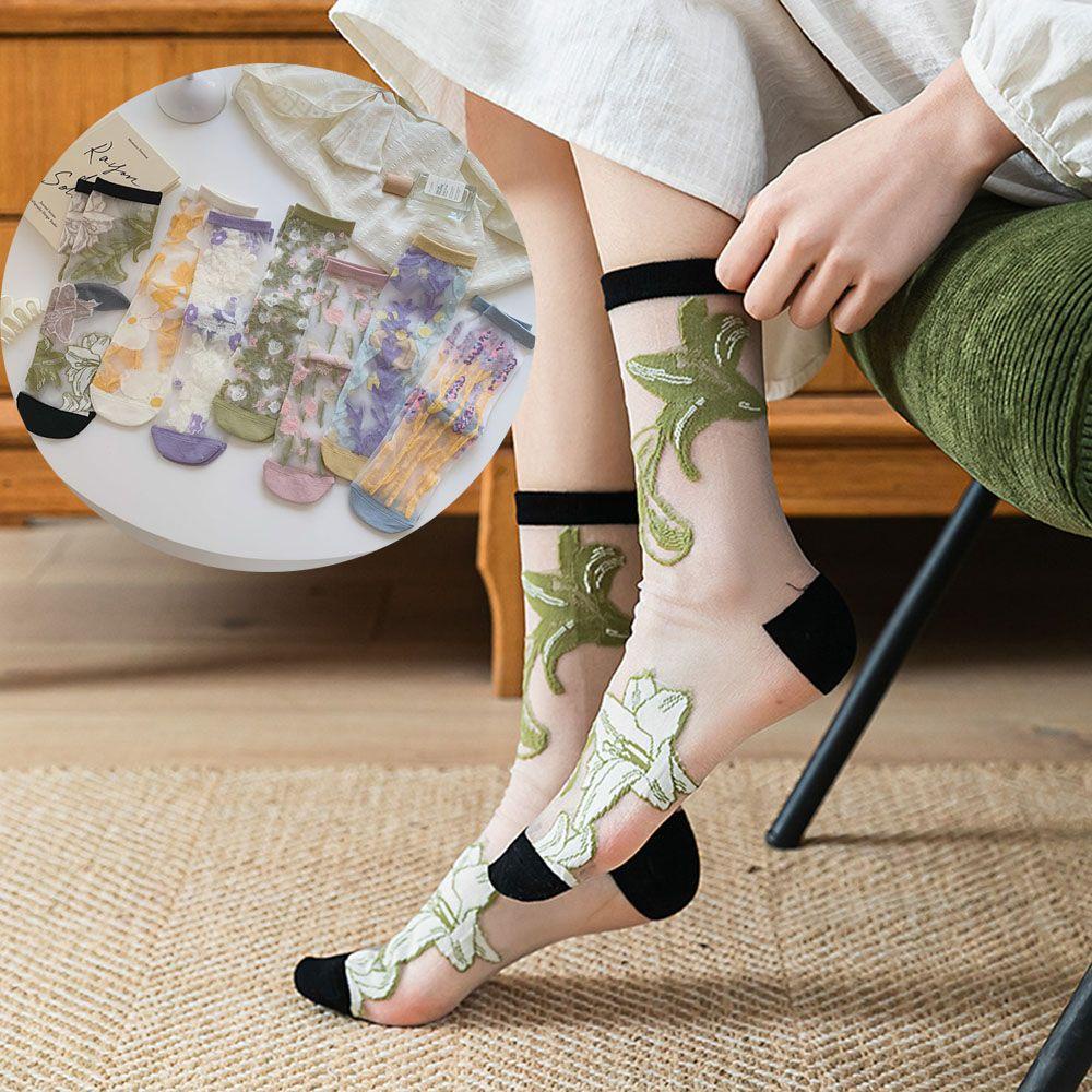 Vớ Cotton Cổ Thấp Trong Suốt Thoáng Khí Thời Trang Xuân Hè Cho Nữ