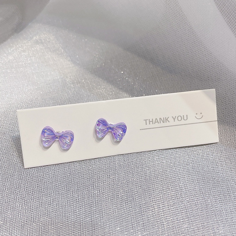 Khuyên tai hình nơ nhiều màu sắc tùy chọn xinh xắn cho nữ