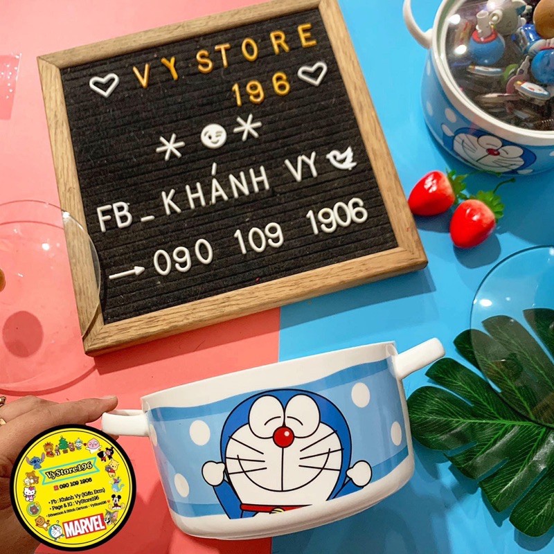 NỒI SỨ ĂN MÌ ĐÔREMON / THỐ NẤU SOUP HOẠT HÌNH ĐÔRAEMON ĐUN ĐƯỢC TRỰC TIẾP TÊN BẾP