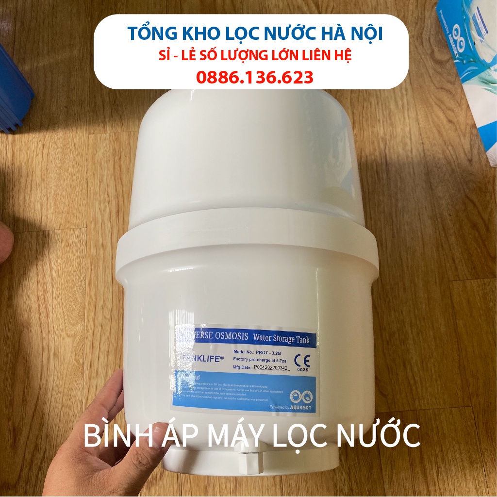 Bình áp máy lọc nước RO chính hãng sử dụng tất cả máy lọc nước chính hãng 8-10 lít