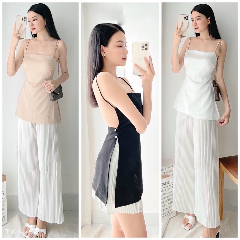 ÁO LỤA 2 DÂY XẺ TÀ