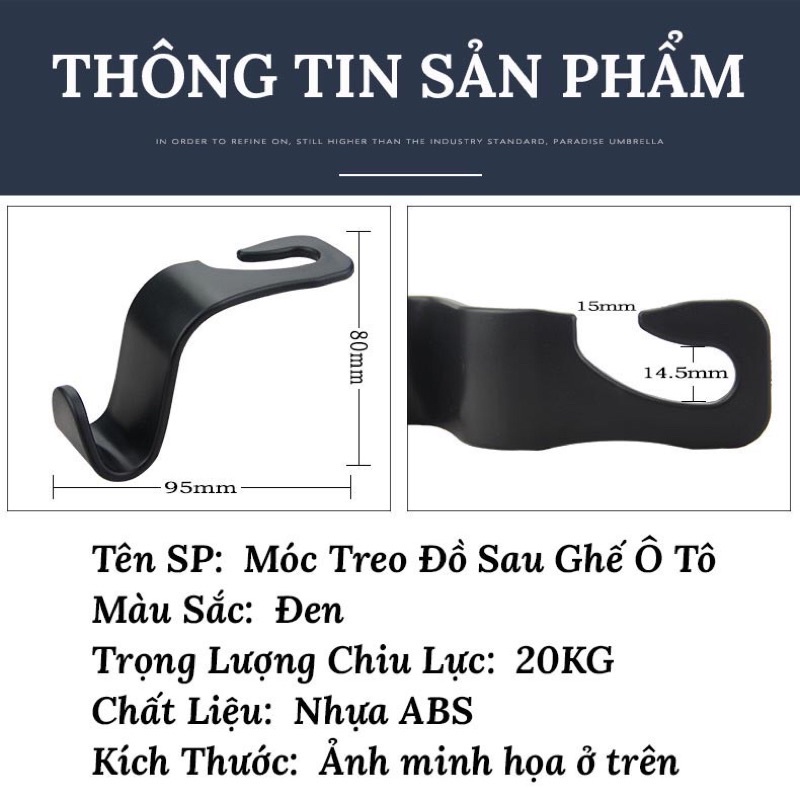 (Xả kho)Móc Treo Đồ Sau Ghế Ô Tô Version 2 – 1 Chiếc