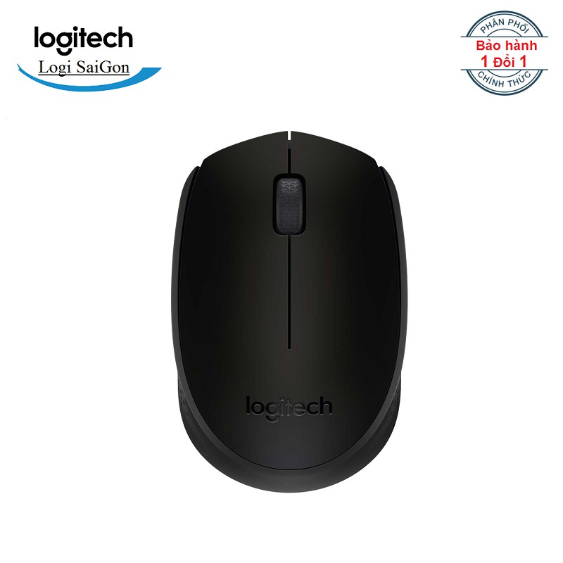 Chuột không dây Logitech B170 - Thiết kế đối xứng, Kết nối không dây 10m, Cắm là sử dụng được ngay, Bảo hành 1 đổi 1