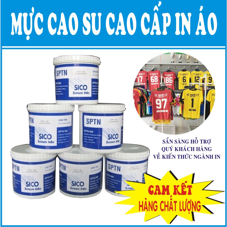MỰC IN CAO SU CAO CẤP IN ÁO - LON 1KG