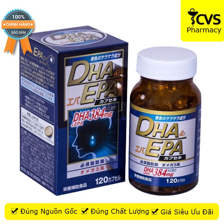 DHA EPA Soft Capsule 120 viên , viên uống bổ não sáng mắt - cvspharmacy