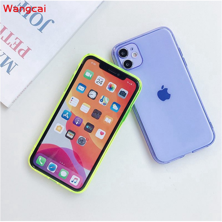 Ốp lưng iphone TPU trong suốt màu dạ quang Ip12 Pro Max/11 Pro Max X XS Max XR Iphone Iphone7 8 Plus – Case Mine