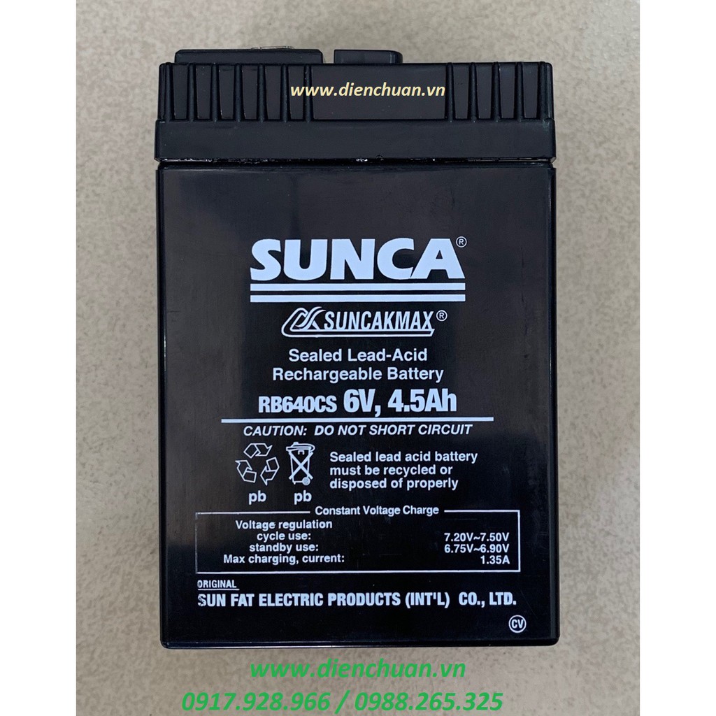  Ắc quy Sunca 6V 4.5ah RB645C/RC645C/RB640CS