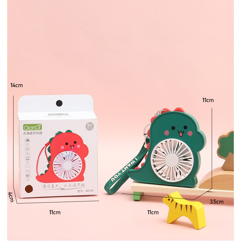 Quạt mini cầm tay chính hãng DianDi khủng long pin sạc,quạt điện cầm tay có thể móc vào túi sách | BigBuy360 - bigbuy360.vn