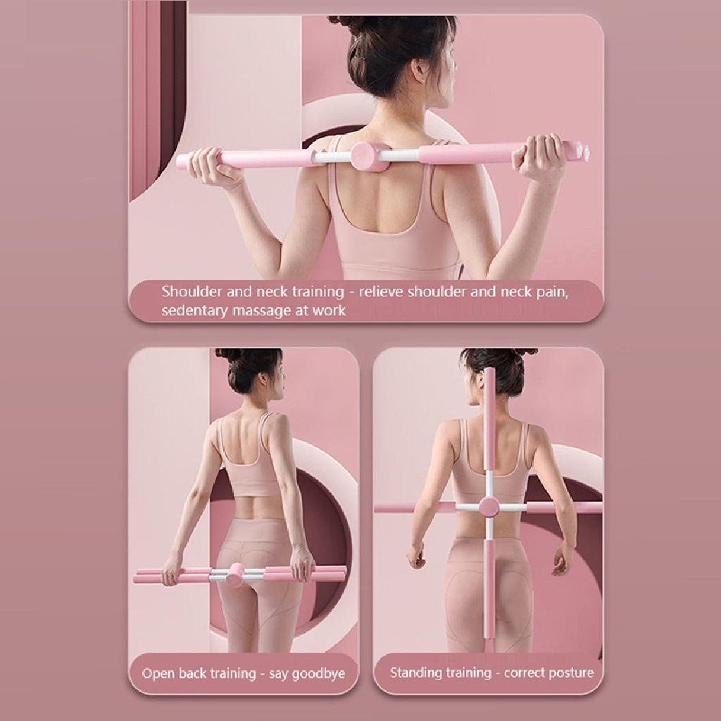 Gậy yoga chữa đau mỏi vai gáy, chống gù, cột sống, thanh xốp hỗ trợ lưng