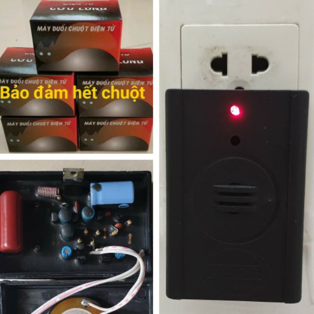 Thiết bị xua đuổi chuột trong nhà và trên trần nhà la phông kho hàng quán xá sử dụng sóng siêu âm diện tích 200m