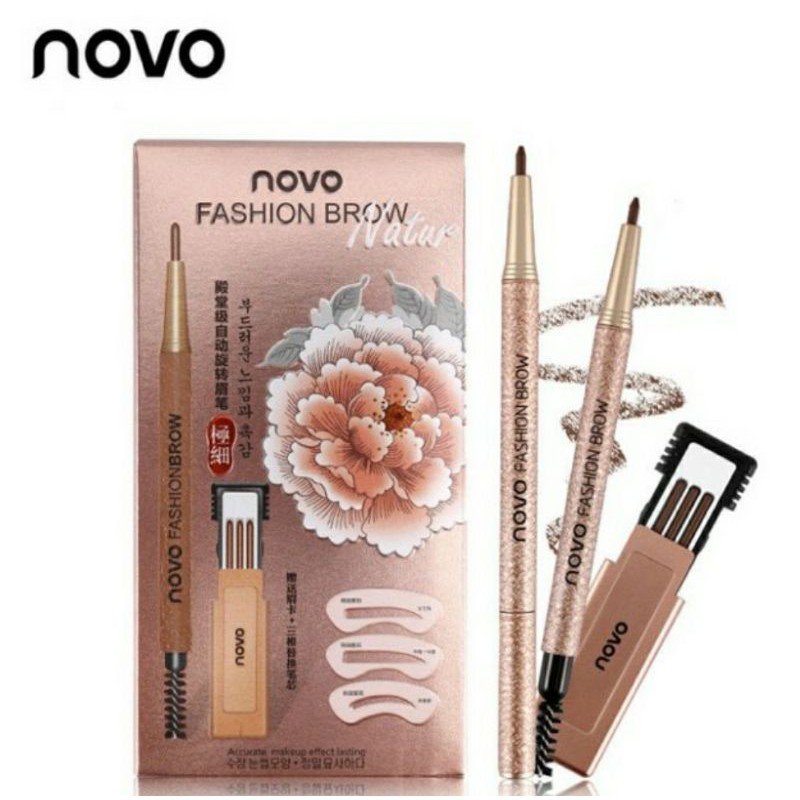 Set chì kẻ mày và khuôn kẻ mày Novo