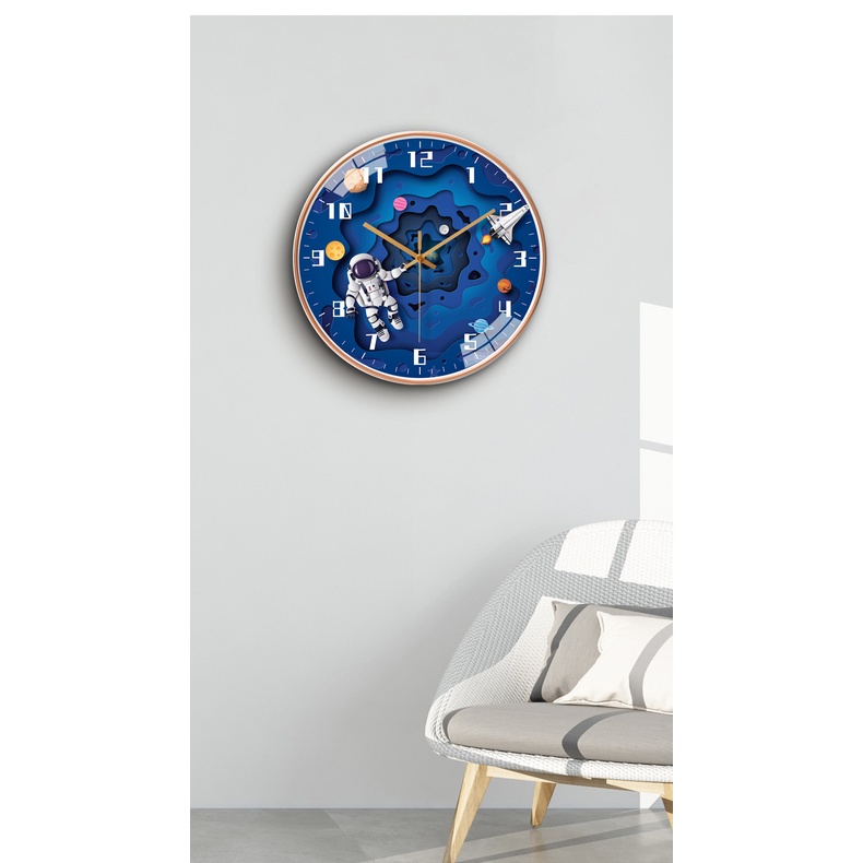 Đồng hồ Phi hành gia treo tường size 20cm phong cách độc đáo,nhựa ABS, đặt phòng ngủ, treo tường, quà tặng cho bé-HO23