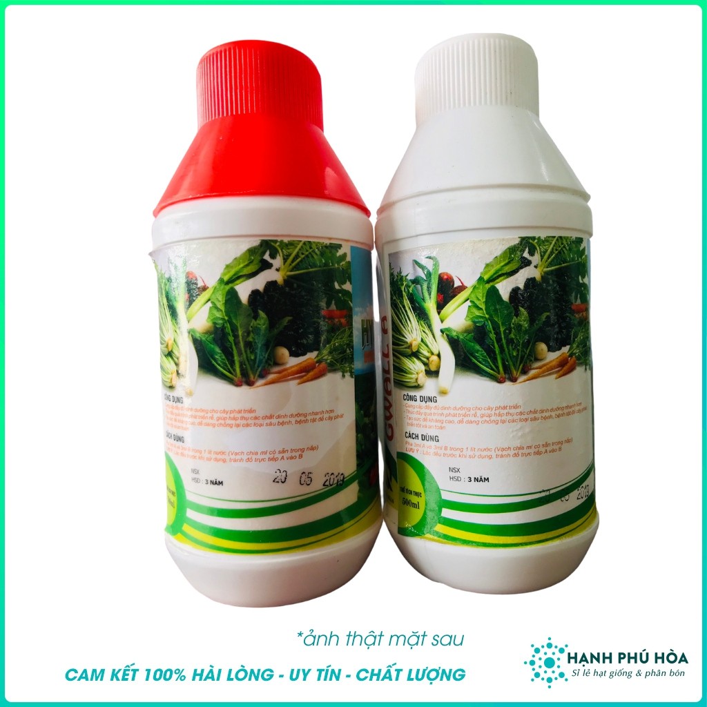 Dung Dịch Thủy Canh Cao Cấp Trồng Rau Sạch Gwall Hydro Green 0.5l/Chai- Tăng Năng Suất, Chất Lượng & Sức Đề Kháng