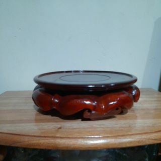 Đế gỗ đặt thần tài ông địa cao 6cm đường kính 21.5cm