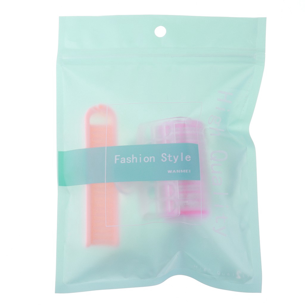 MONJA [Hàng mới về] Bộ 2 Lược Dạng Gấp Và Lô Cuốn Với Kẹp Giúp Làm Xoăn Tóc