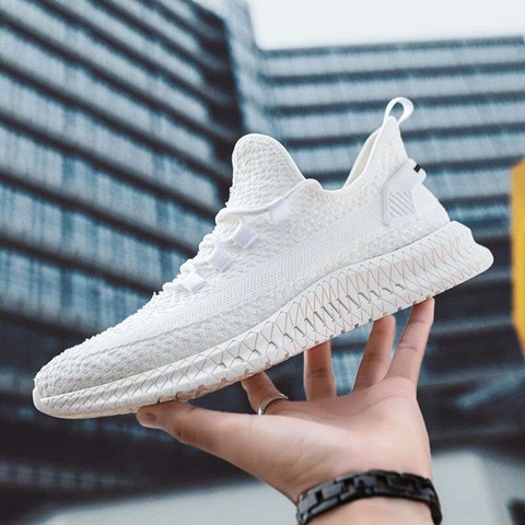 GIÀY SNEAKER NAM THỂ THAO THÔNG HƠI GIÁ RẺ ĐEN TRẮNG ĐÉ CAO SU NON HOTTREND 2020