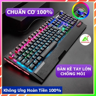 BÀN PHÍM CƠ Gaming CAO CẤP K1000 FULL LED RGB Có Kê Tay, Blue Switch Gõ Cực Đã Cho Laptop Máy Tính PC, Cổng USB