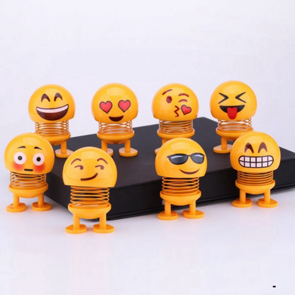 Bộ 6 Thú nhún Emoji lò xo (mẫu ngẫu nhiên)