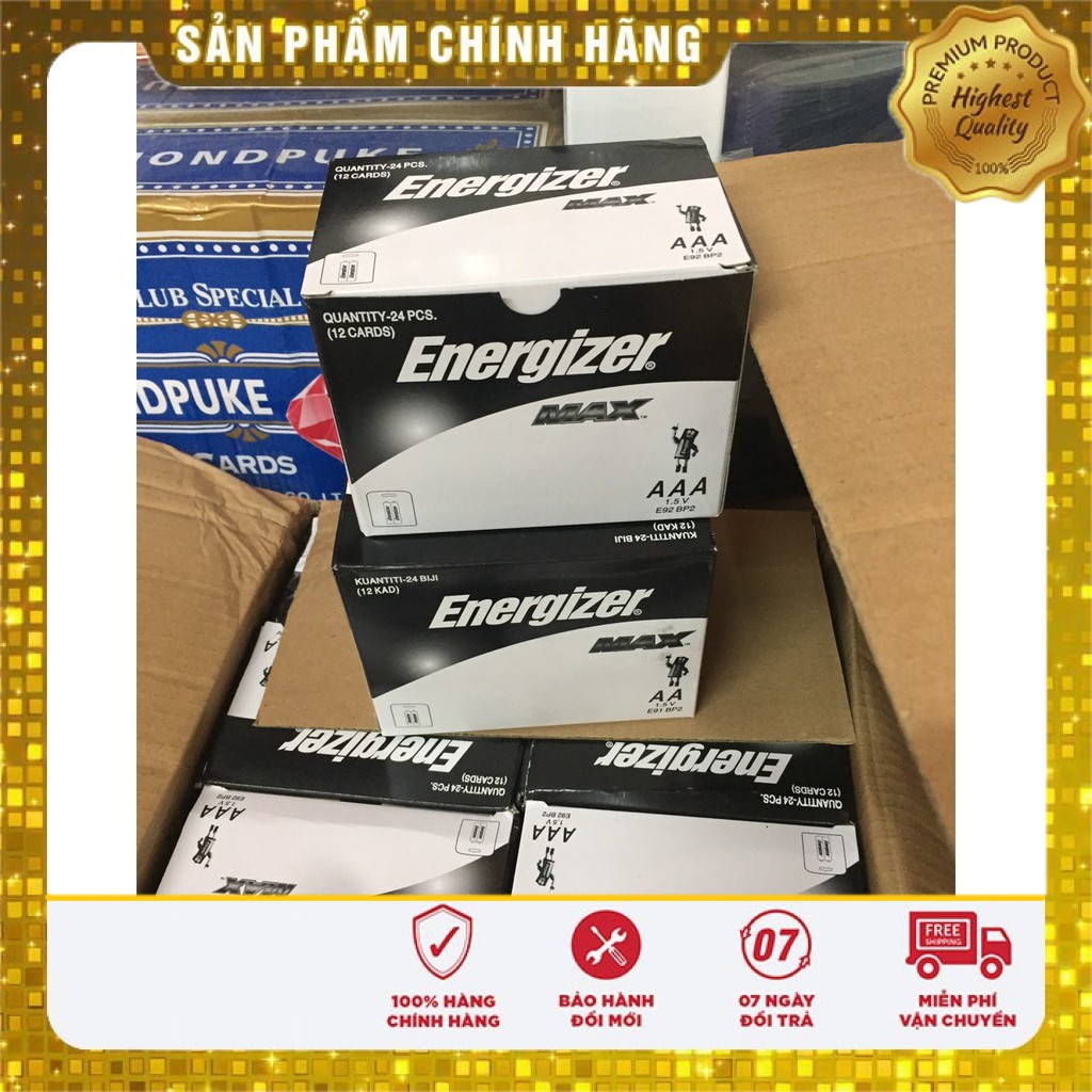 (SALE SẬP SÀN) 1 hộp 24 viên pin Energizer AA, AAA-Pin tiểu,pin đũa