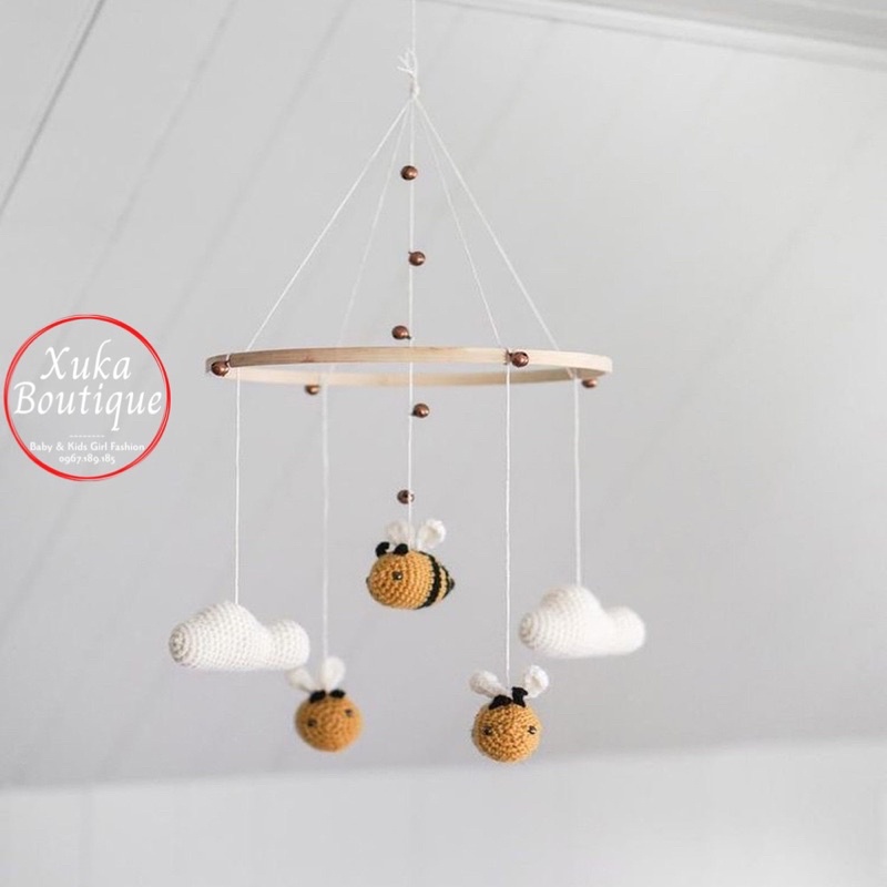 Chuông gió Trang Trí Phòng, Treo Nôi Treo Cũi Hình Ong (Hàng Cao Cấp) Đẹp Mắt Thích Hợp Trang Trí Phòng