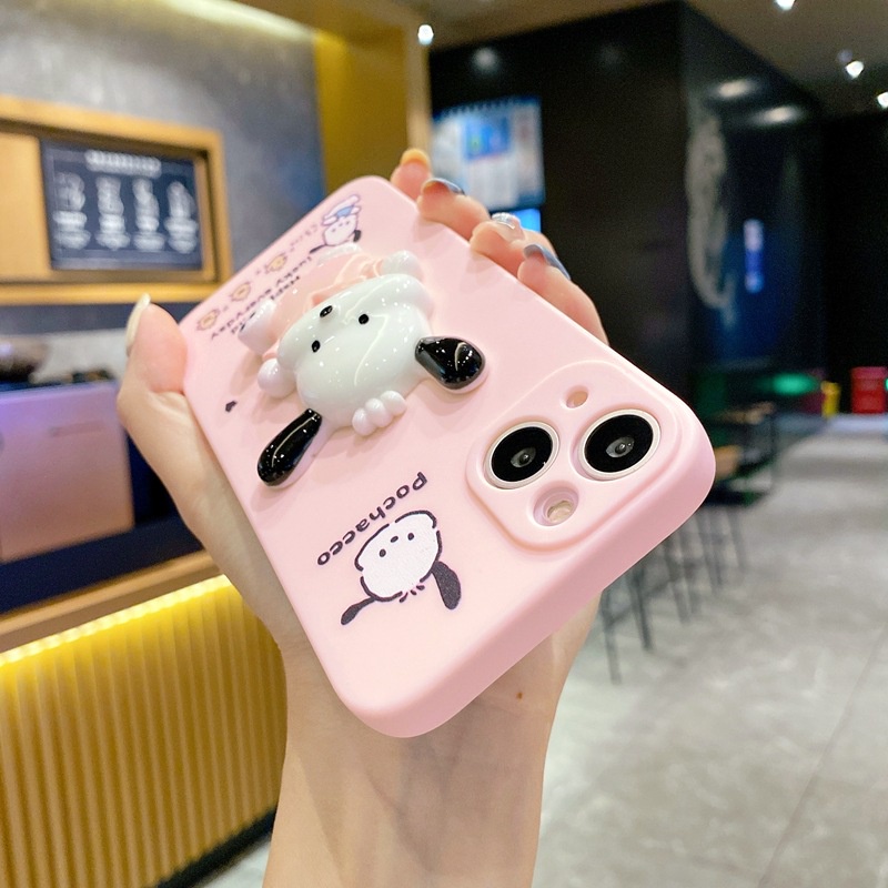 Ốp Điện Thoại Mềm Họa Tiết Hoạt Hình pochacco 3d Cho iphone 15 14 13 12 mini 11 pro max 6 6s 7 8 plus x xs max xr se 2020