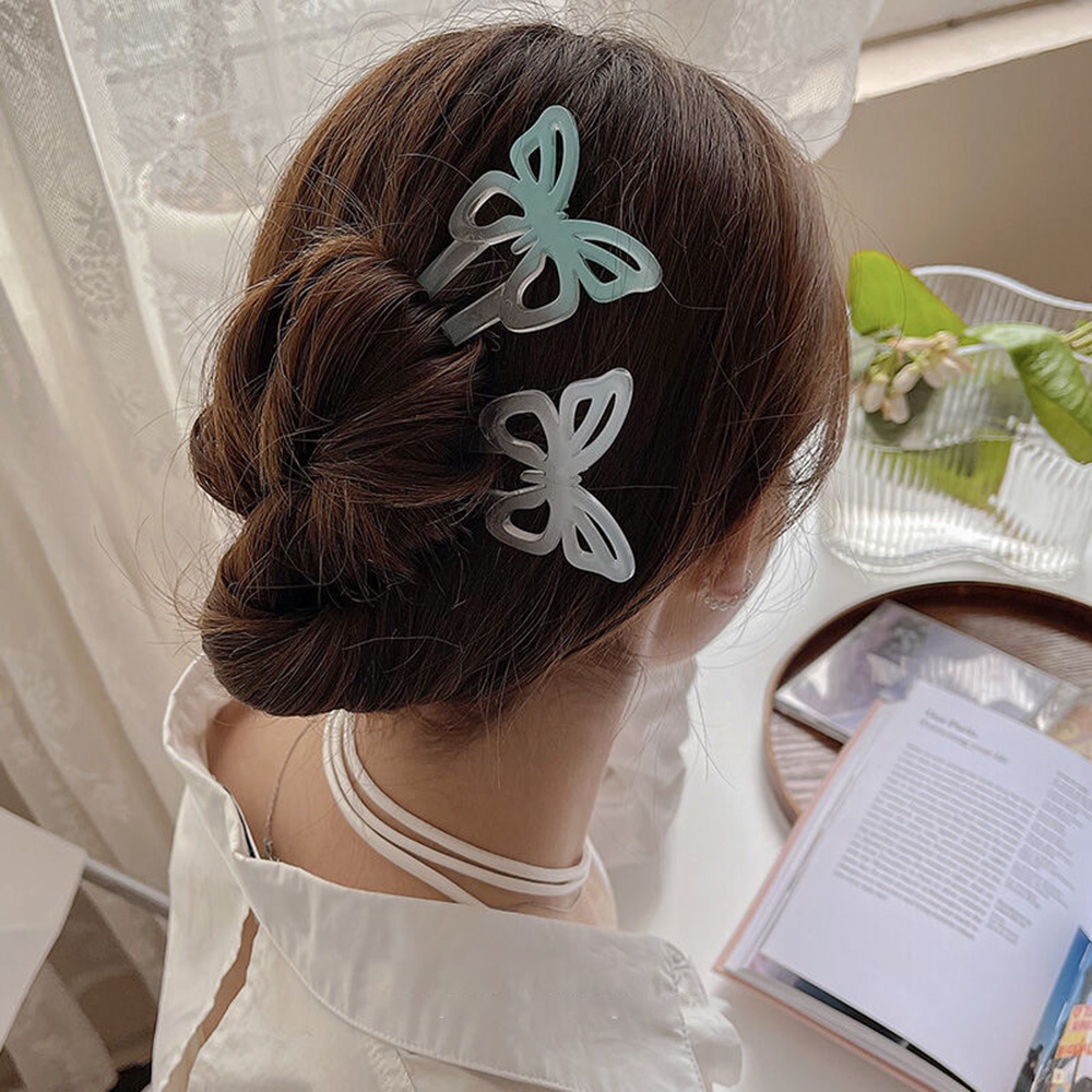 Kẹp Tóc Hình Chữ U Bằng Nhựa Nhiều Màu Sắc Dễ Thương Cho Nữ