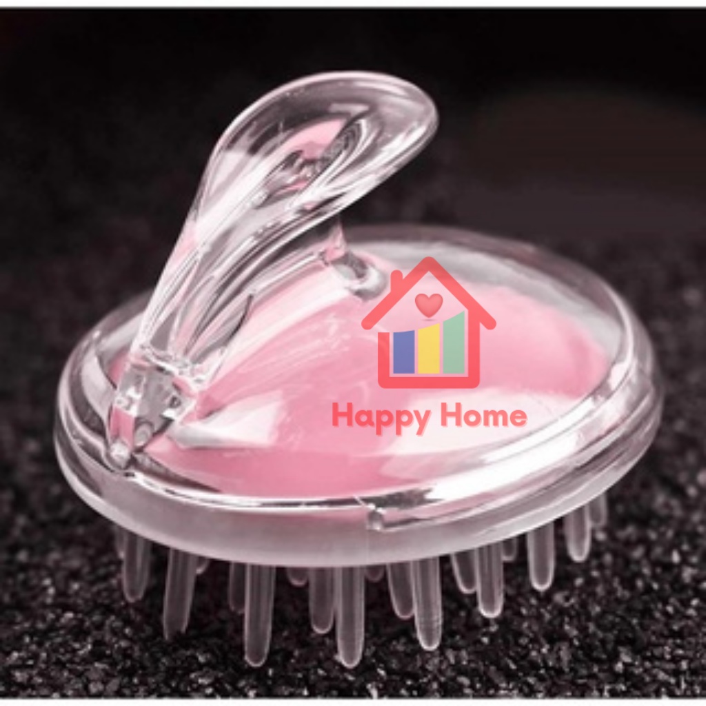 Lược gội đầu, massage tóc gai silicon siêu tiện lợi Happy Home