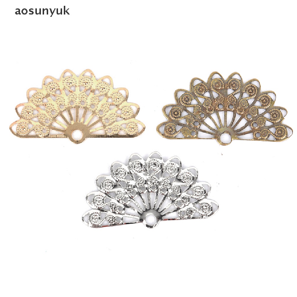 Set 100 phụ kiện hoa nối bằng kim loại dùng làm trang sức