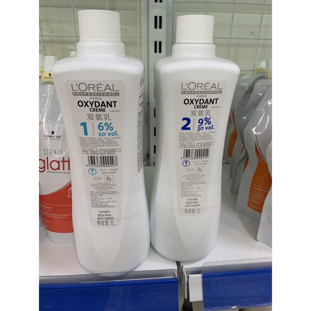 ( Hàng chính hãng ) Oxy Loreal trợ nhuộm, Tẩy mở biểu bì tóc Oxydant Creme