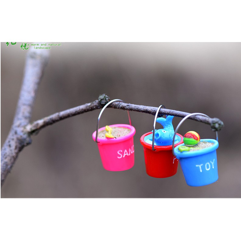 Mô hình các mẫu xô mini siêu cute gồm TOY - FISH - SAND