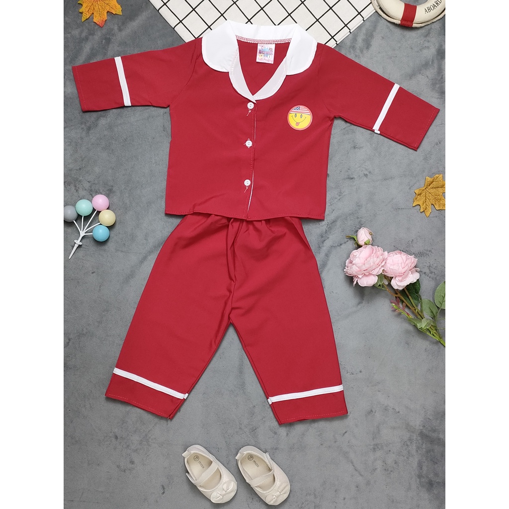 Bộ Pijama Tay Dài Màu Bé (8-14kg)