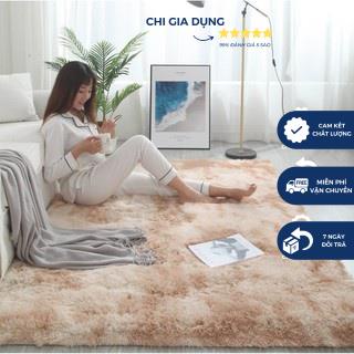 Thảm lông loang trải sàn kích thước 1,6m x 2m, Hàng Đẹp 2021 Mặt Sau Chồng trơn trượt
