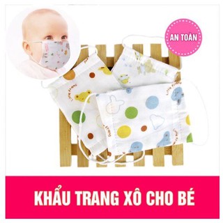 Khẩu trang xô 2 lớp cho bé 0 - 3 tuổi