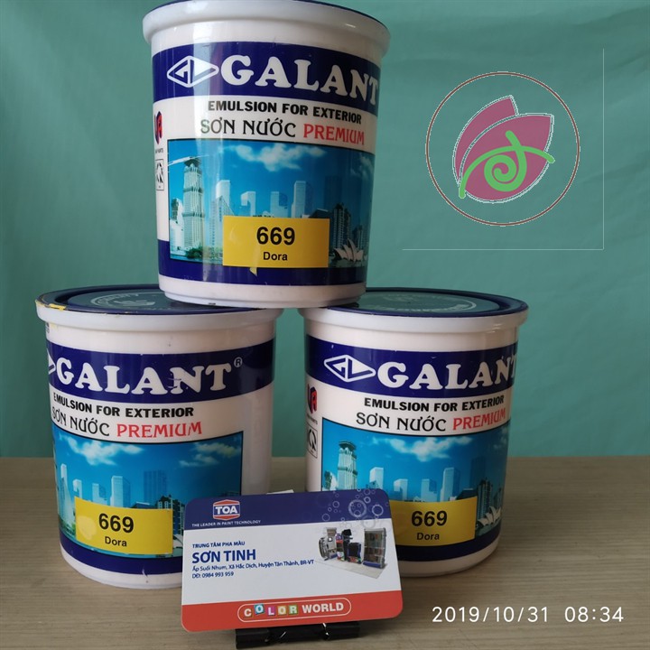 Sơn nước ngoại thất Premium Galant màu vàng nắng 669 1Kg