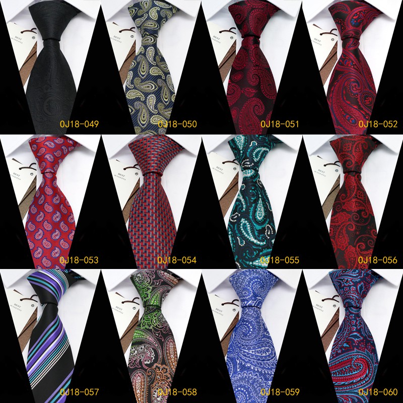 Cà Vạt Nam 8Cm Họa Tiết Paisley Phong Cách Doanh Nhân Mới