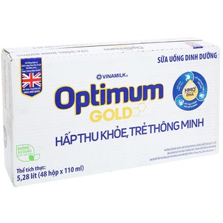 Thùng sữa bột pha sẵn Optimum Gold HMO 110ml (48 hộp)