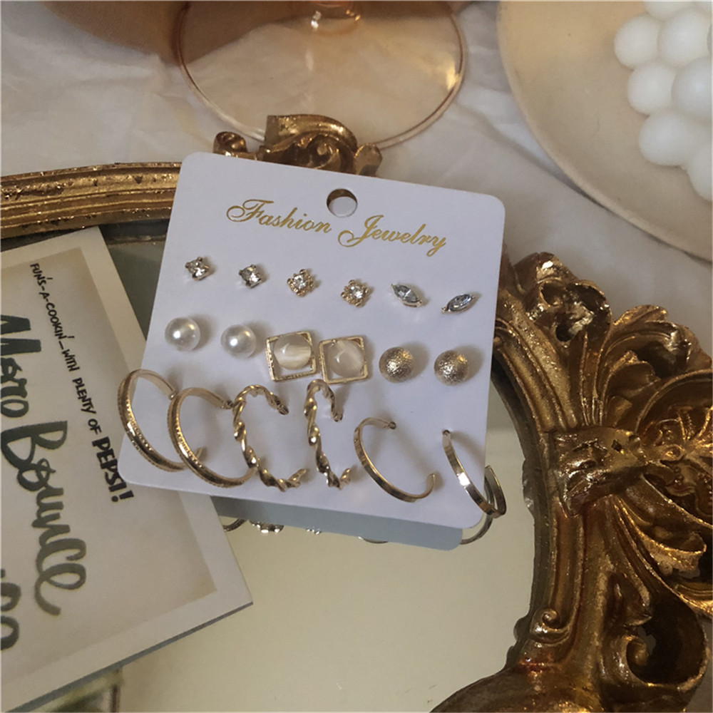 Set 9 cặp bông tai thời trang Bohemia cho nữ