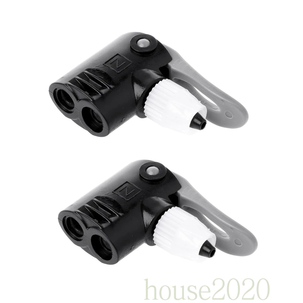 Set 2 đầu nối van bơm bằng nhựa nhỏ gọn tiện dụng để bơm hơi cho xe đạp 2020