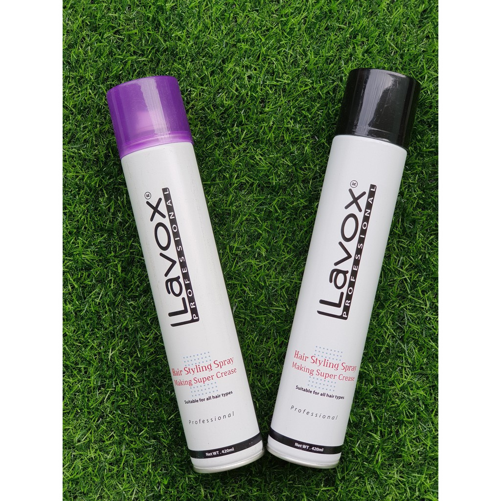 Keo Xịt Tóc Giữ Nếp Cứng & Mềm LAVOX 420ml - Tạo Kiểu Tóc Nam và Nữ