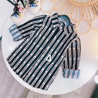 Áo sơ mi lụa dài tay bé trai size lớn