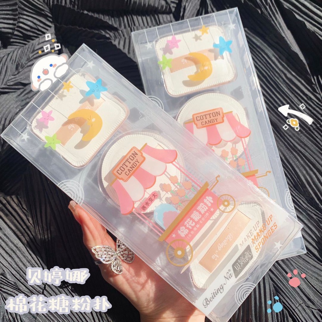 [Hàng mới về] 3pcs/set Marshmallow Puff Super Soft Liquid Foundation Puff Wet and Dry Nội Địa Trung