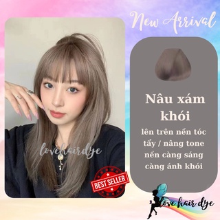 Thuốc Nhuộm Tóc Nâu Khói - Nâu Xám Khói Chuẩn Salon Cần Tẩy Nâng tông Lovehairdye