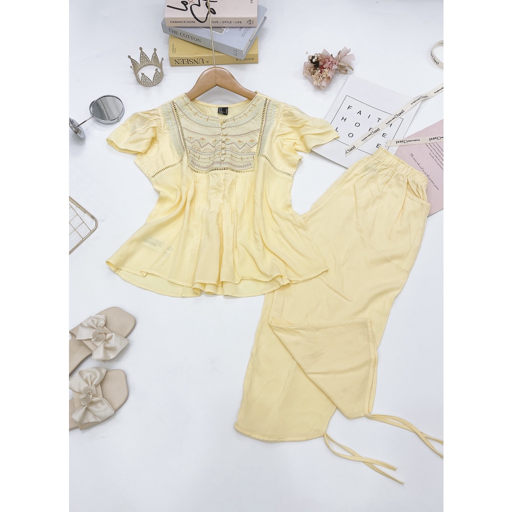 BỘ BABY DOLL LỮNG CHẤT TOLE LANH HÀNG VNXK