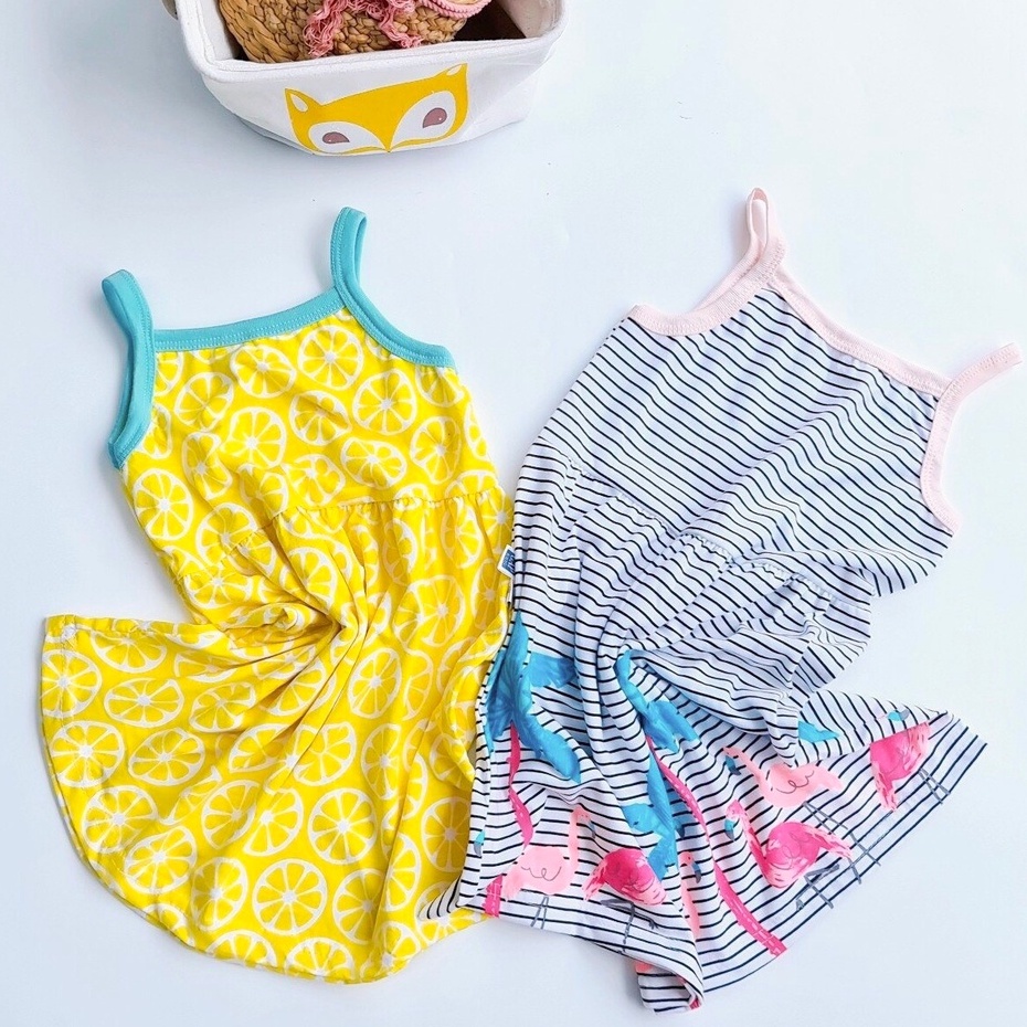Combo 5 Váy hai 2 dây cho bé gái mùa hè (mẫu ngẫu nhiên) size 1 - 5 tuổi MINTSCLOSET Mint's Closet - GV0060